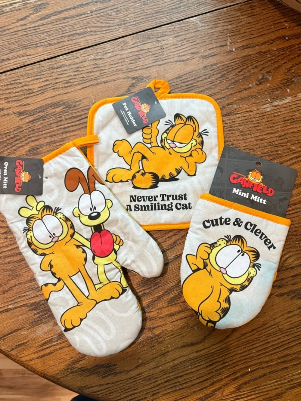 Garfield Oven Mitt and Mini Mitt Set - Orange & White